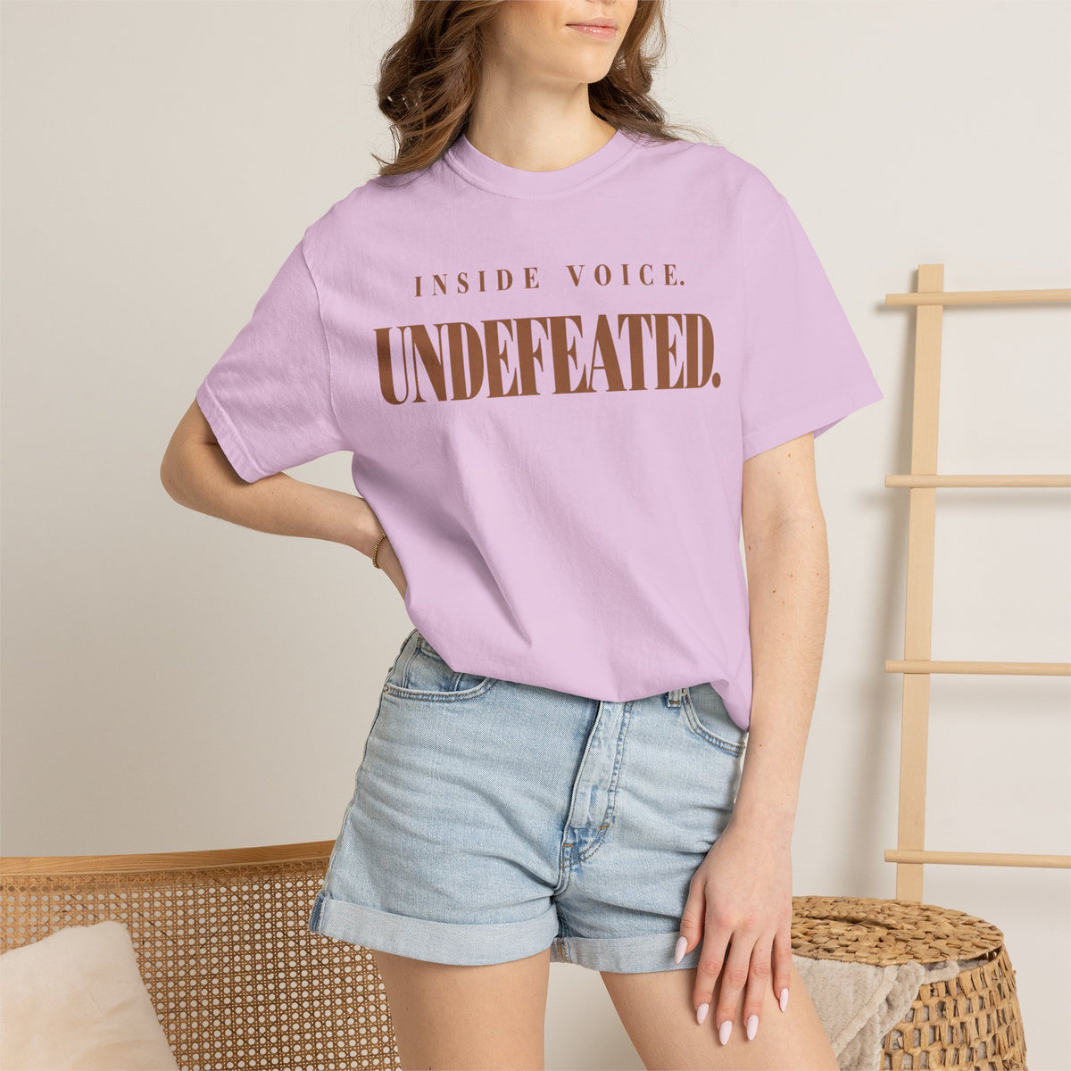 Inside voice. Undefeated T-shirt