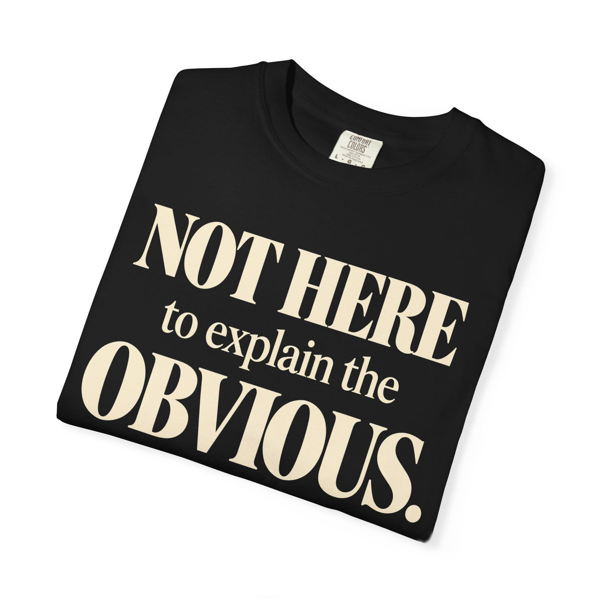 Not here to explain the obvious T-shirt