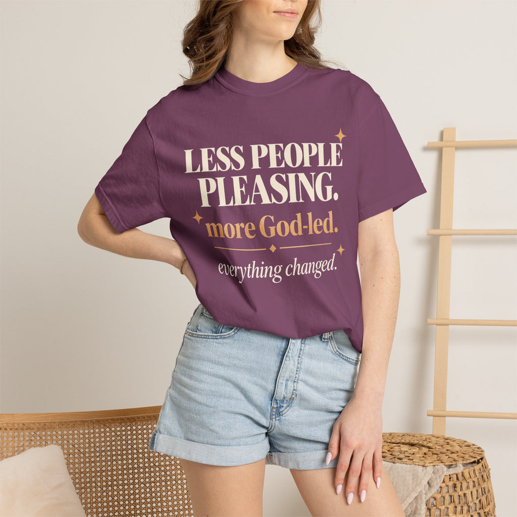 Less people pleasing - more God-led T-shirt