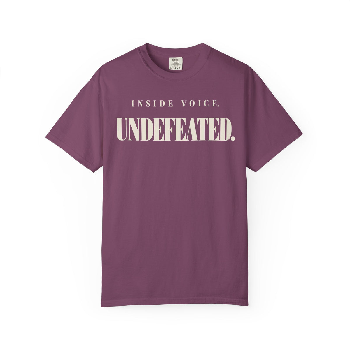Inside voice. Undefeated T-shirt
