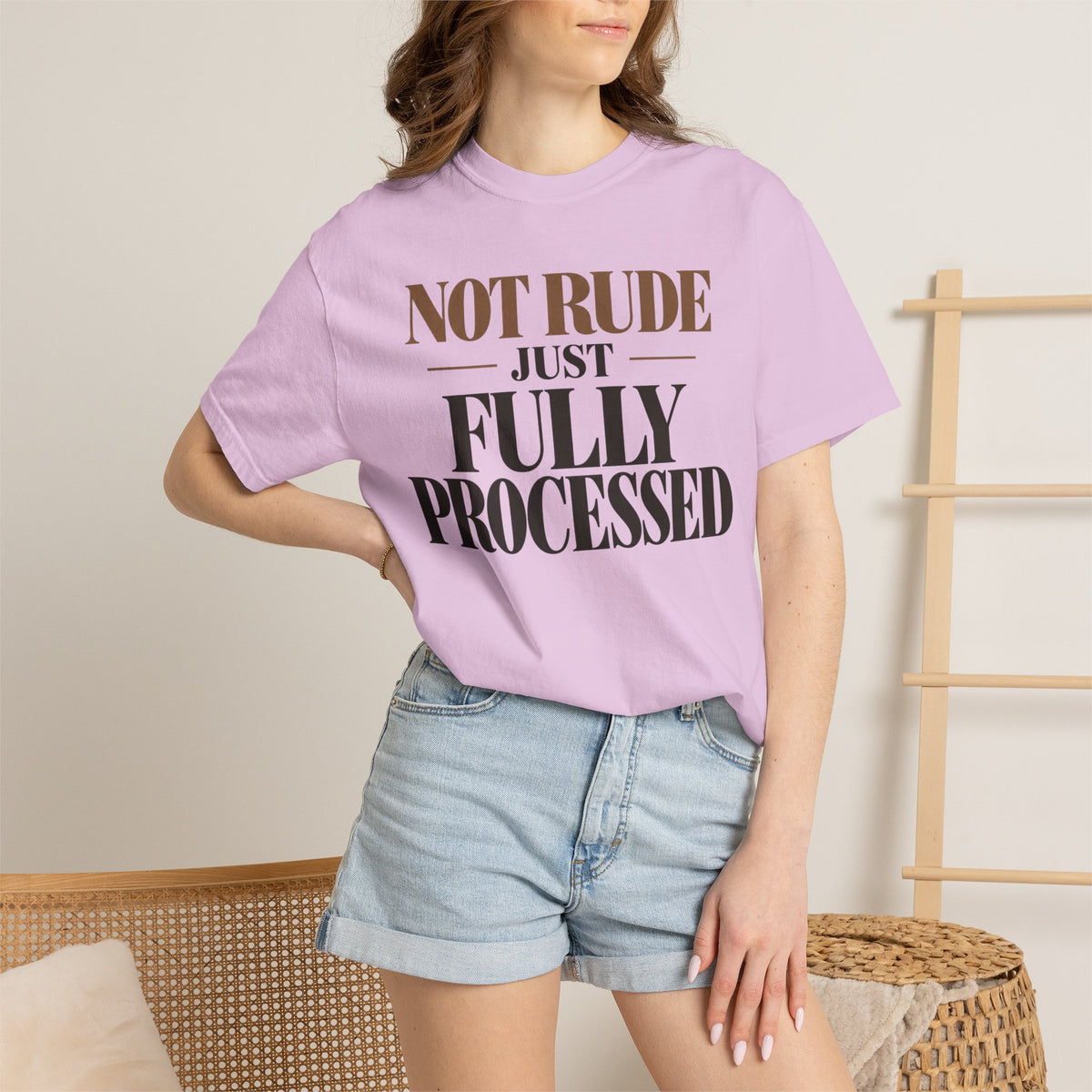 Not rude. Just fully processed T-shirt