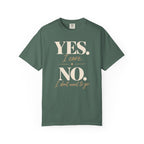 Yes I care.  No I don't want to go. T-shirt