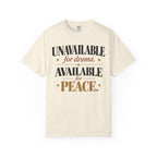 Unavailable for drama.  Available for peace T-shirt