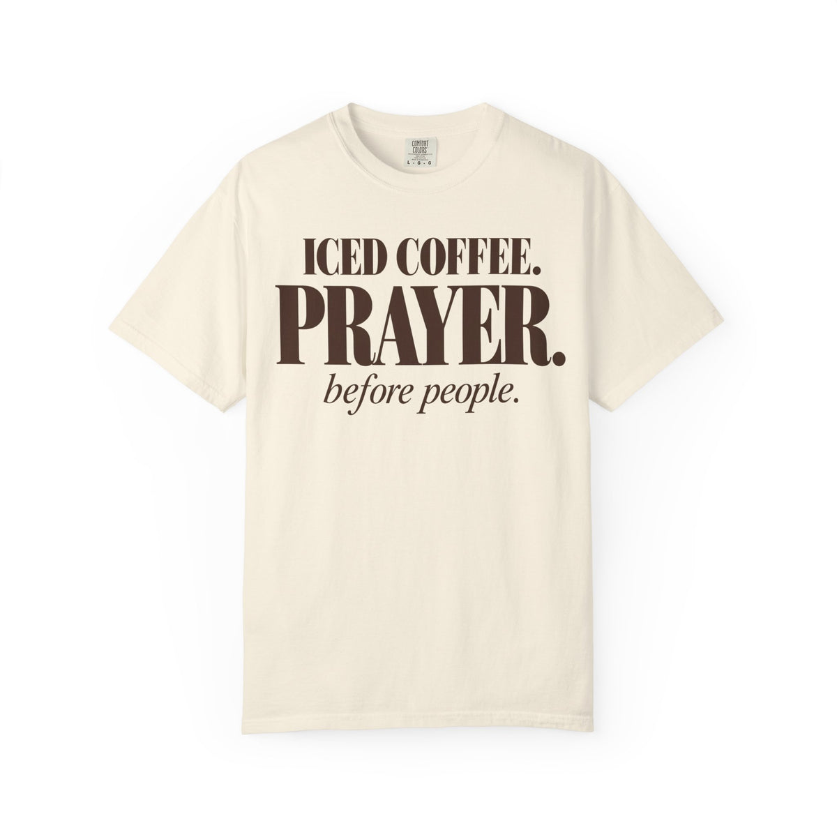 Iced coffee. Prayer before people T-shirt