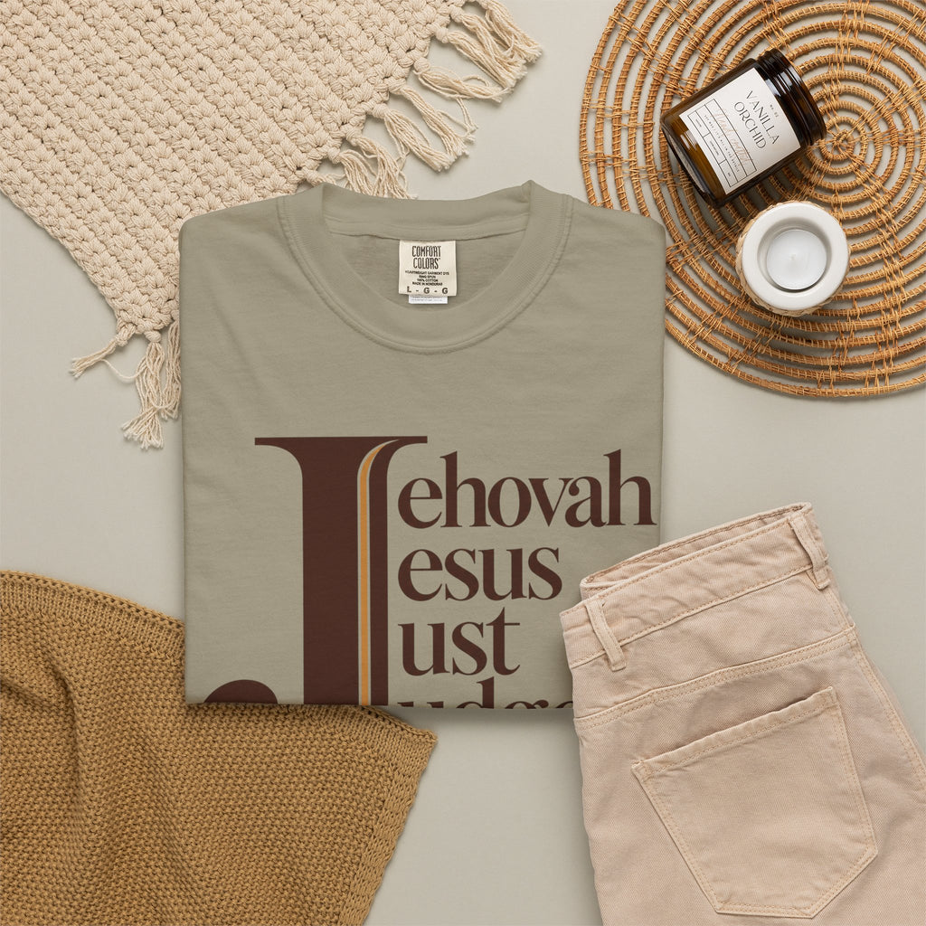 Jehovah Jesus Just Judge t-shirt