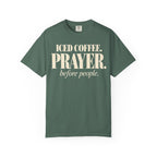 Iced coffee.  Prayer. before people T-shirt