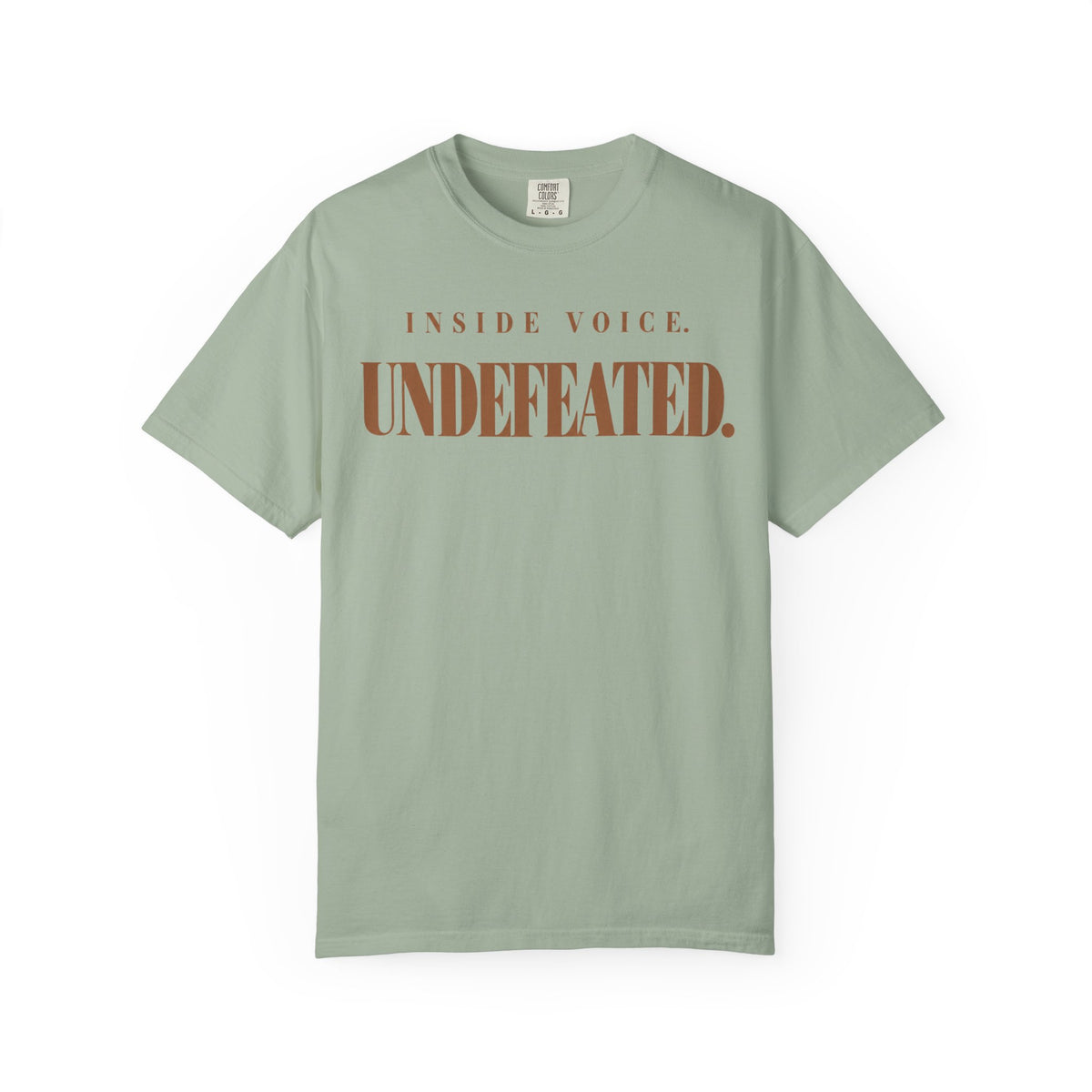 Inside voice. Undefeated T-shirt