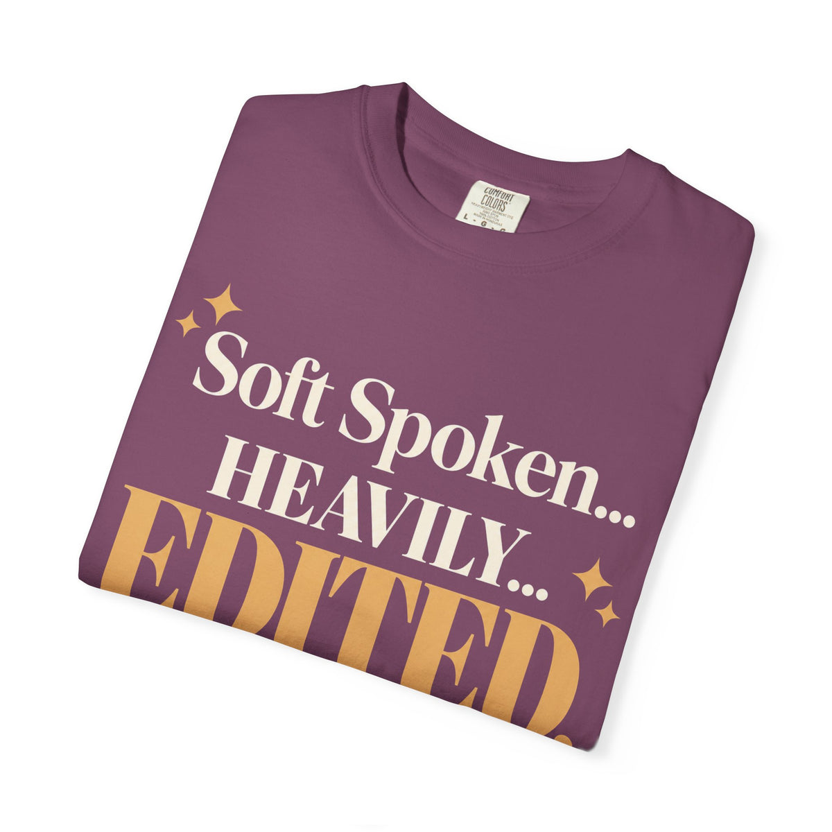 Soft spoken.  Heavily edited T-shirt
