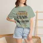 Running on coffee chaos & self-control T-shirt
