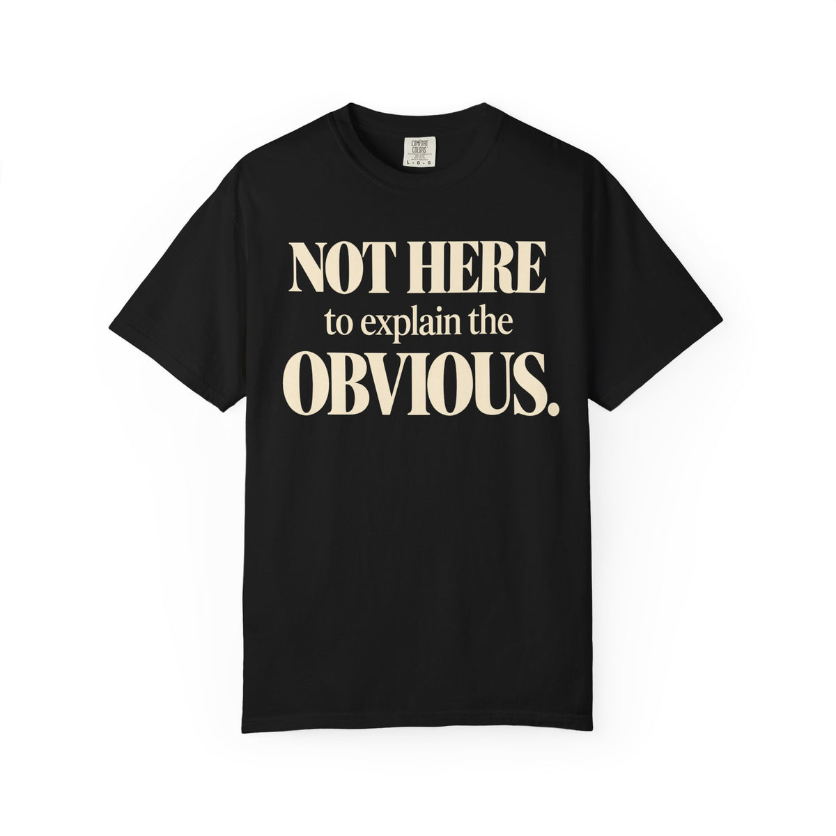 Not here to explain the obvious T-shirt