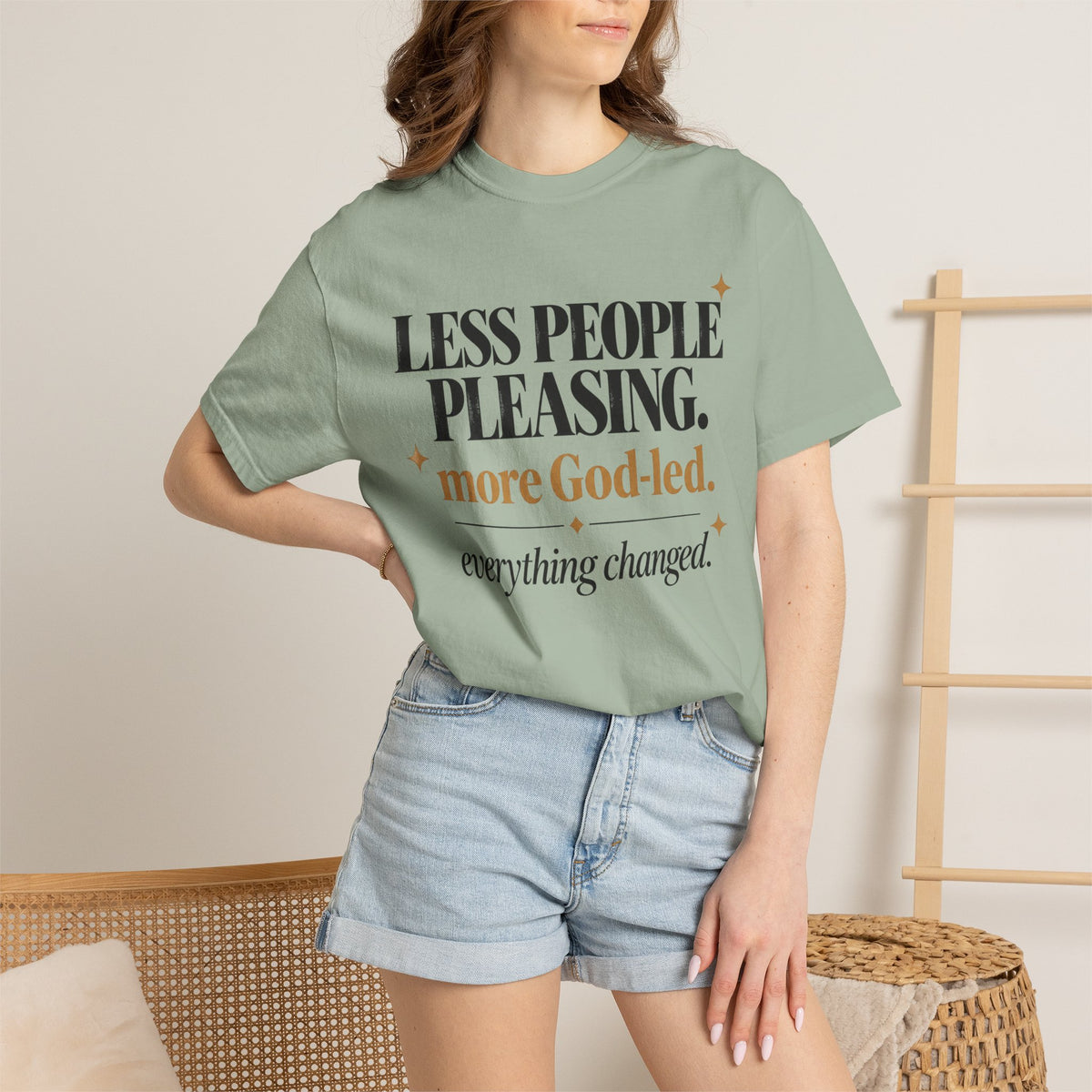Less people pleasing - more God-led T-shirt