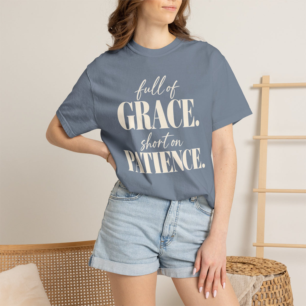 Full of grace.  Short on patience. T-shirt