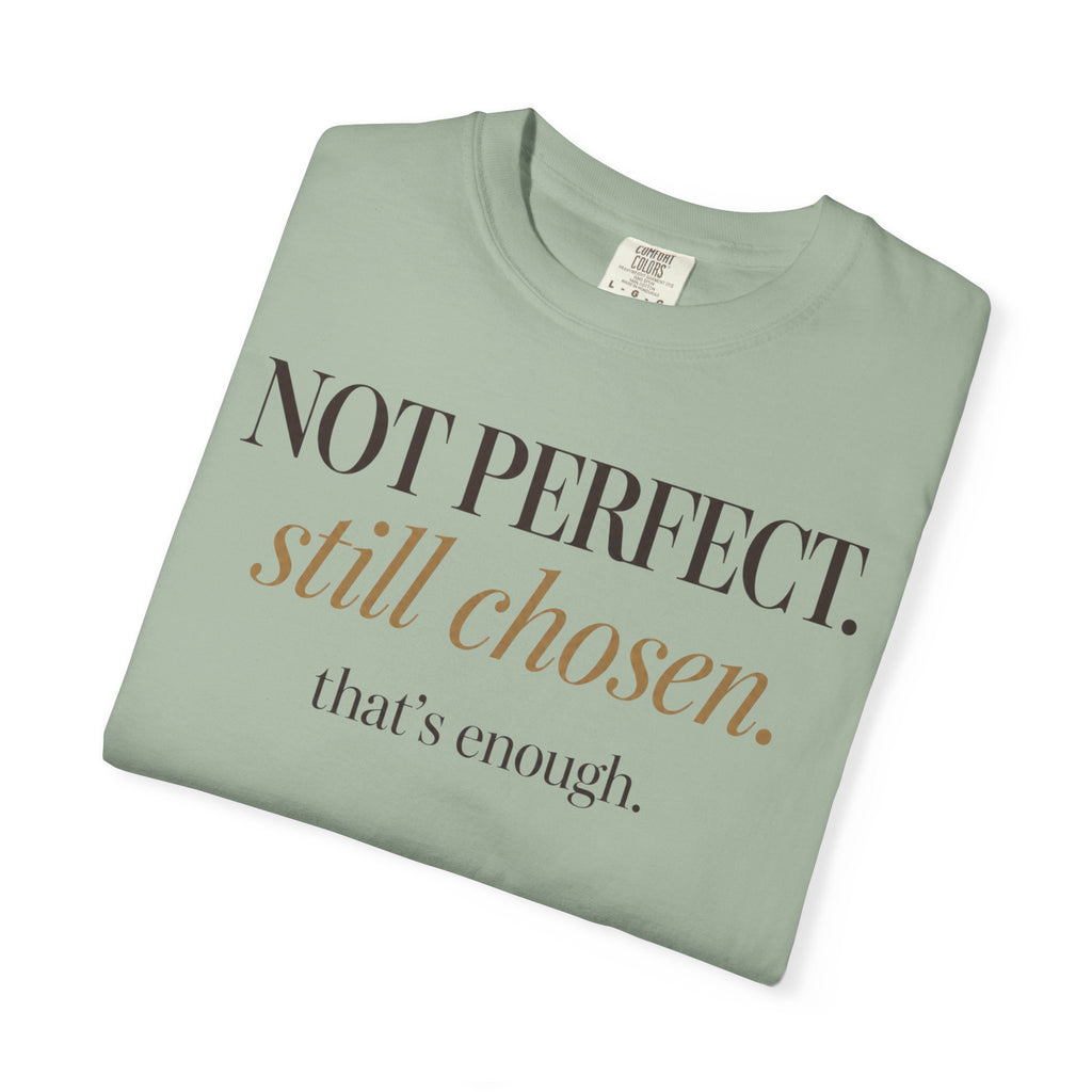 Not perfect.  Still chose.  That's enough. T-shirt