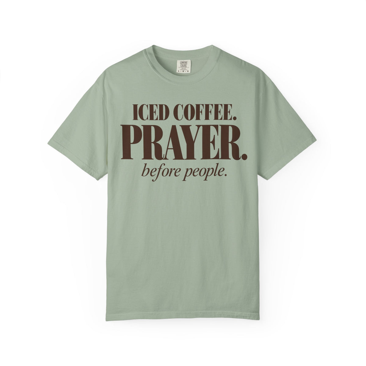 Iced coffee. Prayer before people T-shirt
