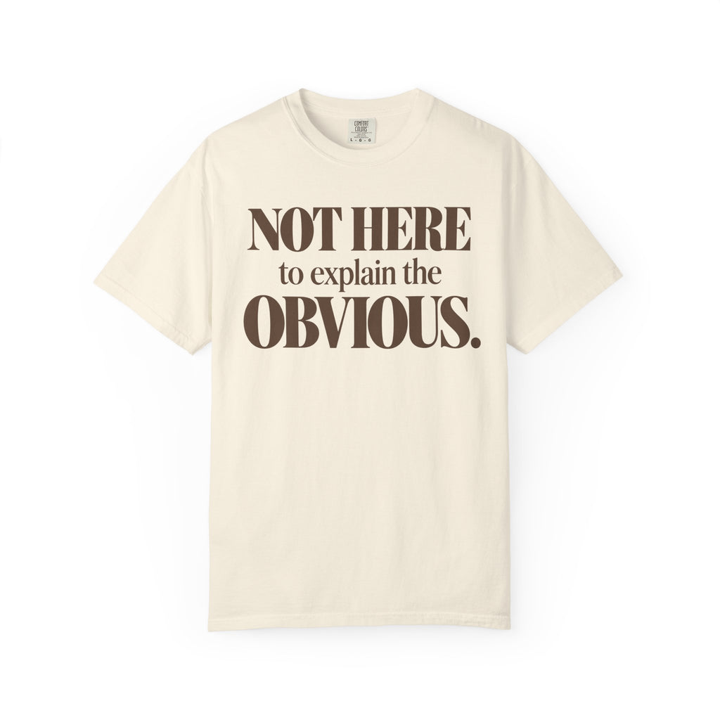 Not here to explain the obvious. T-shirt