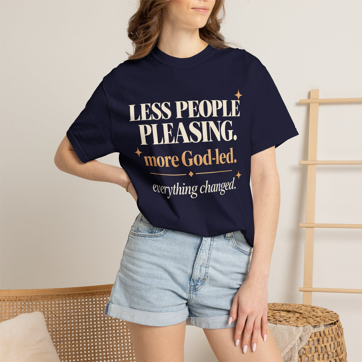 Less people pleasing - more God-led T-shirt