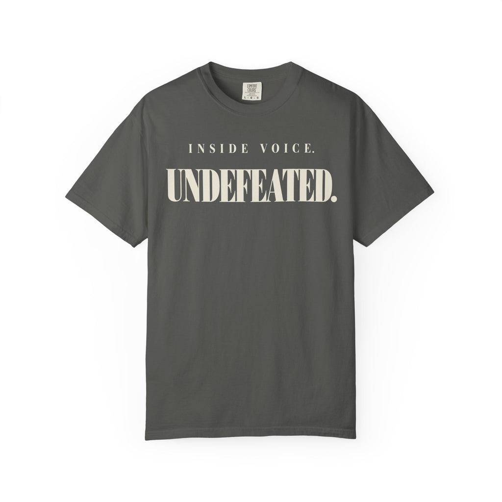 Inside voice. Undefeated T-shirt