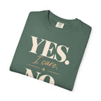 Yes I care.  No I don't want to go. T-shirt