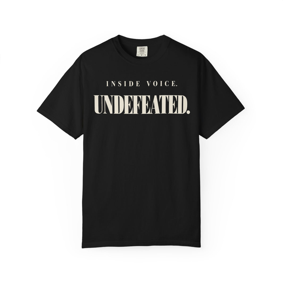 Inside voice. Undefeated T-shirt