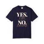 Yes I care.  No I don't want to go. T-shirt