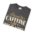 Powered by caffeine & hot flashes T-shirt