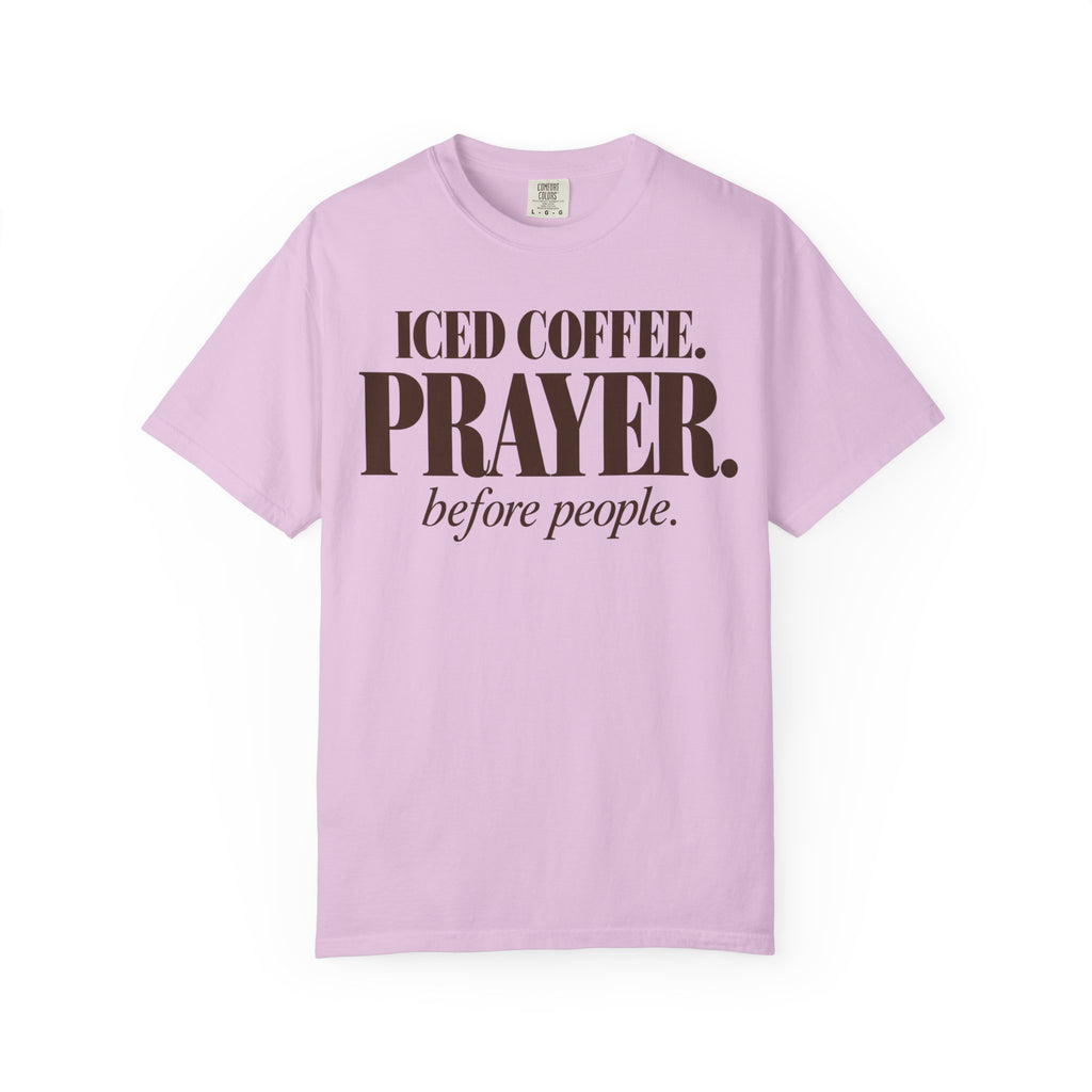 Iced coffee. Prayer before people T-shirt