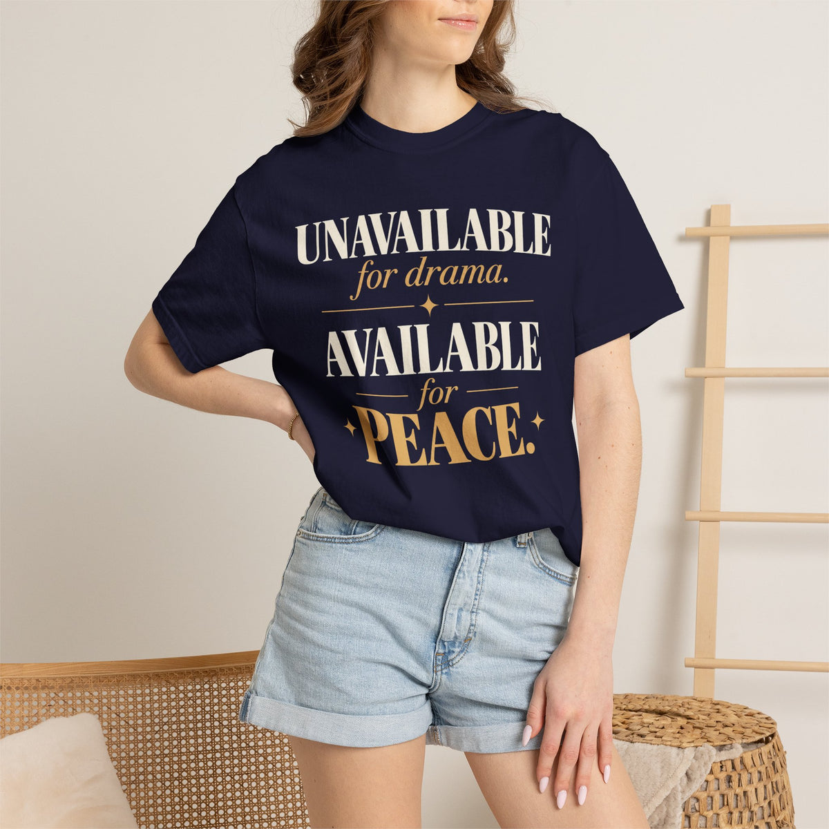 Unavailable for drama.  Available for peace T-shirt