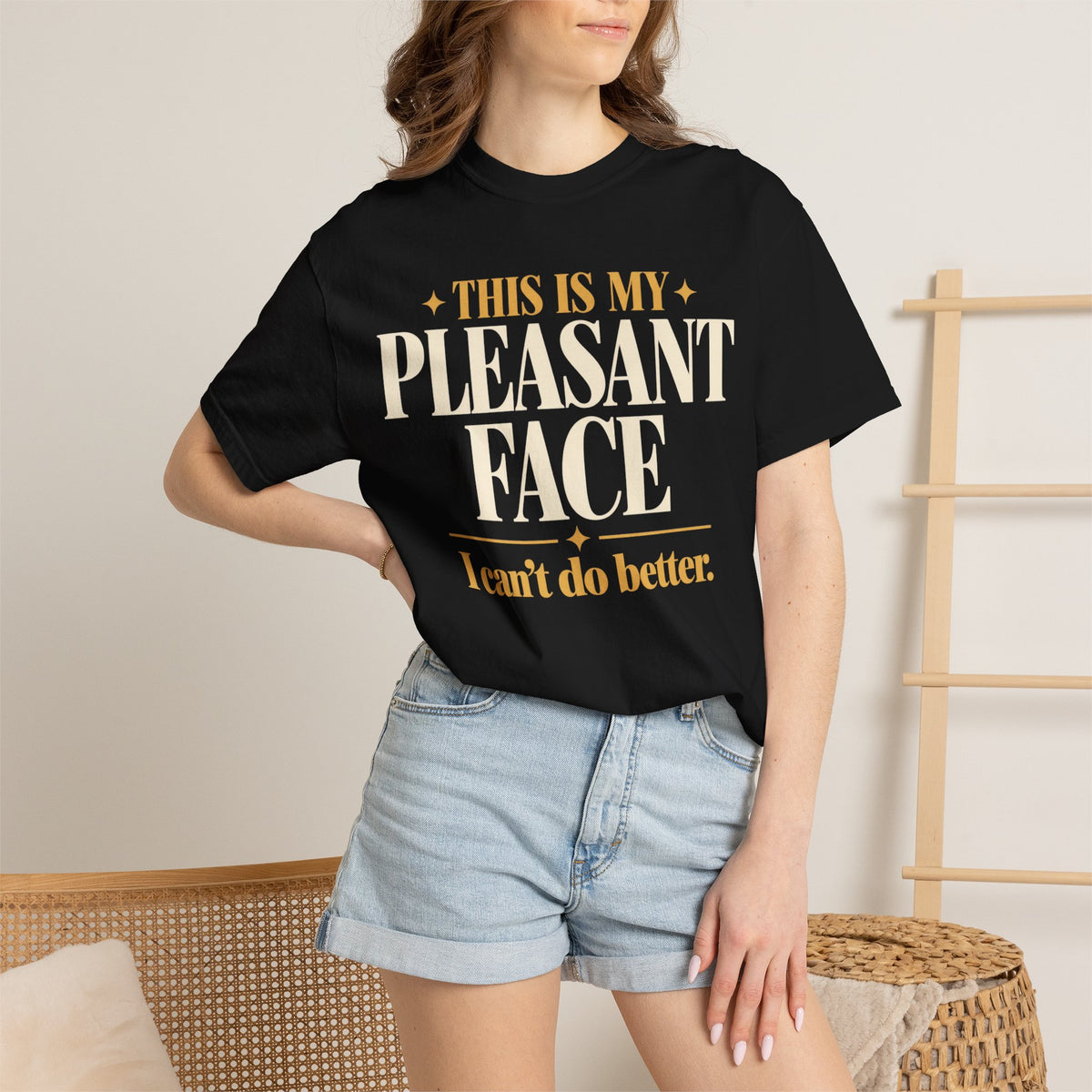Tis is my pleasant face T-shirt