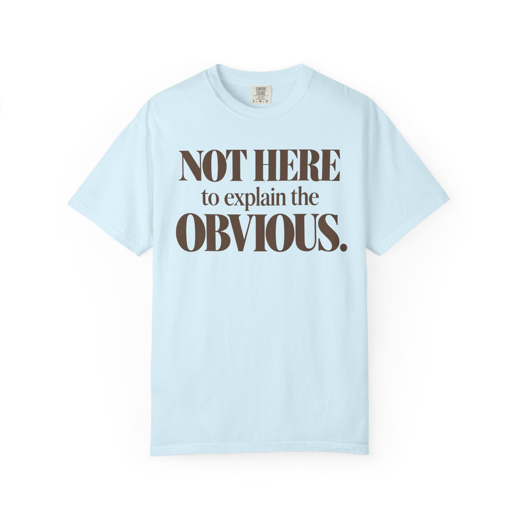 Not here to explain the obvious. T-shirt
