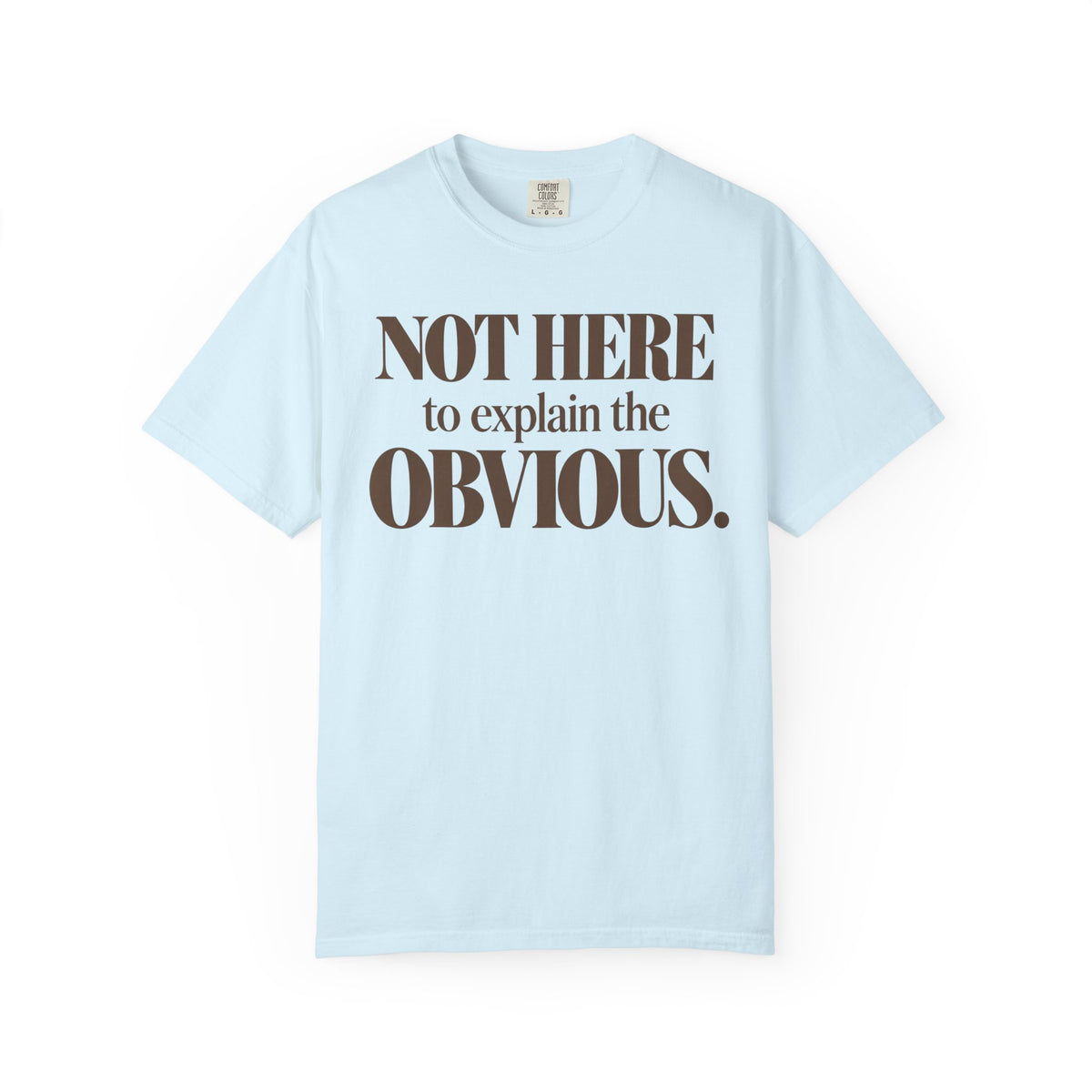 Not here to explain the obvious. T-shirt