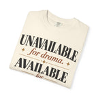 Unavailable for drama.  Available for peace T-shirt