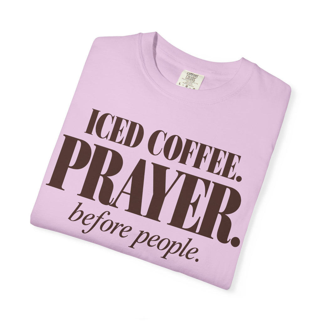 Iced coffee. Prayer before people T-shirt