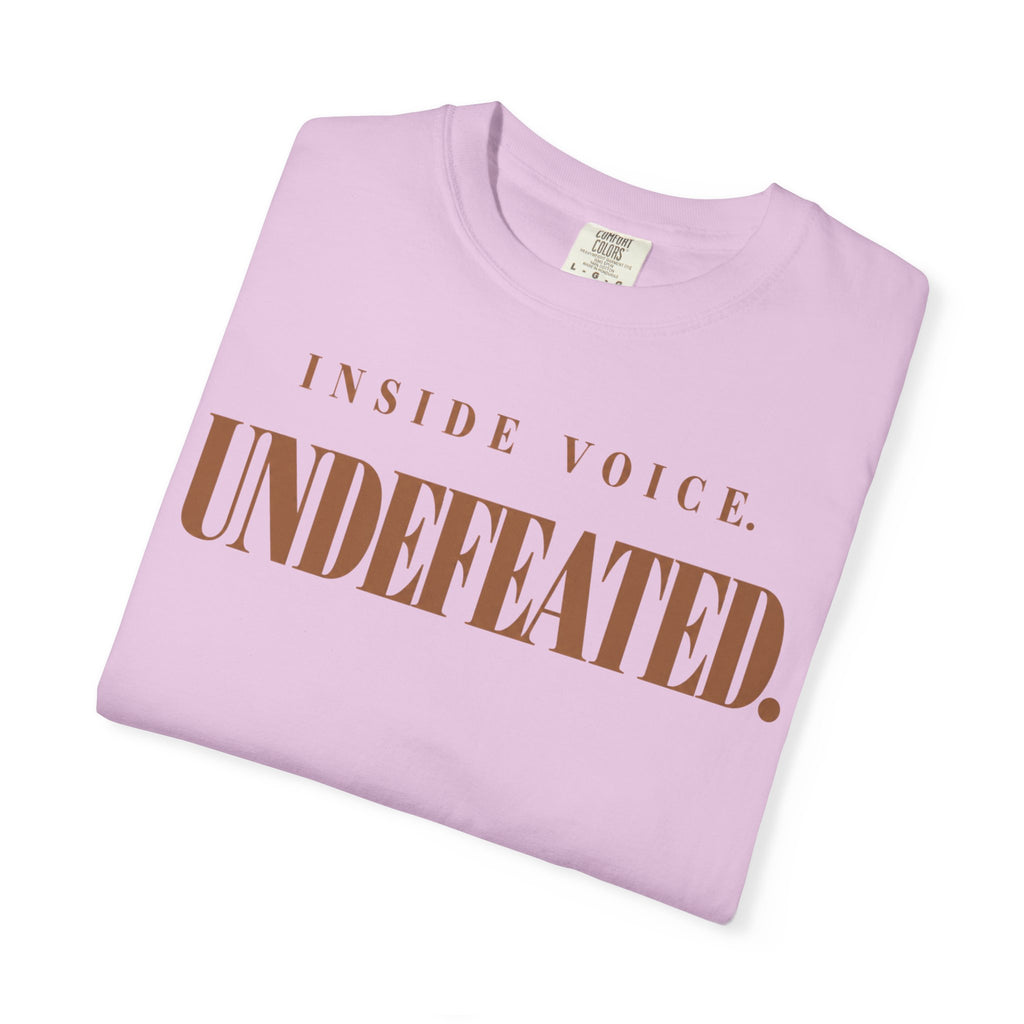 Inside voice. Undefeated T-shirt