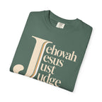 Jehovah Jesus Just Judge t-shirt
