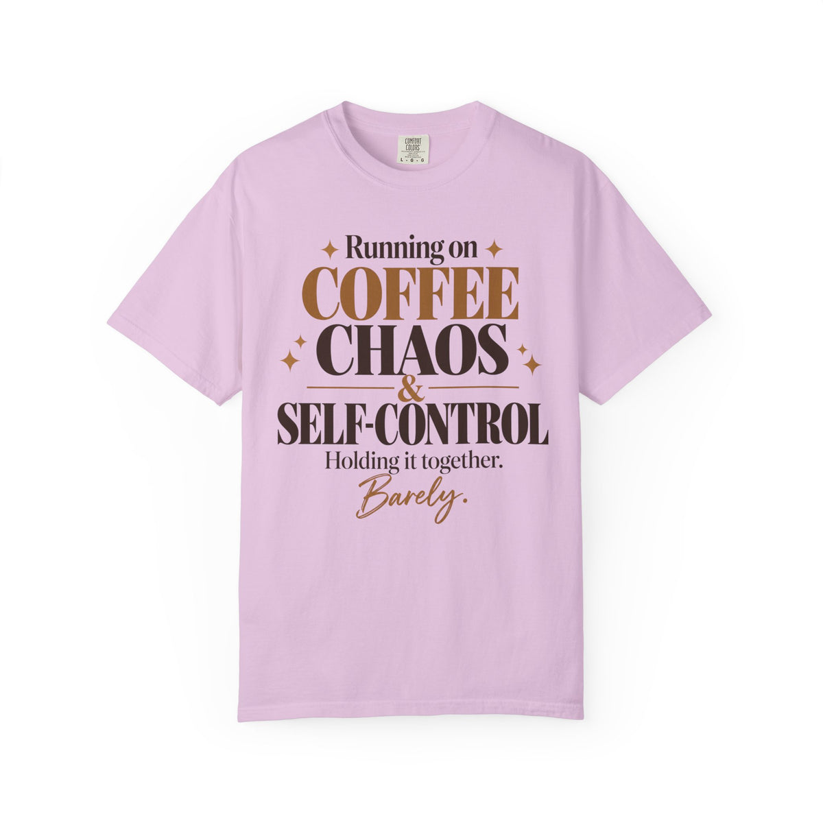 Running on coffee chaos & self-control T-shirt