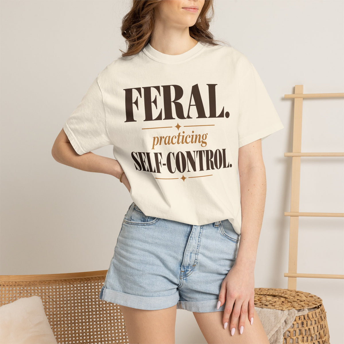 Feral. Practicing self-control T-shirt