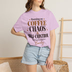Running on coffee chaos & self-control T-shirt