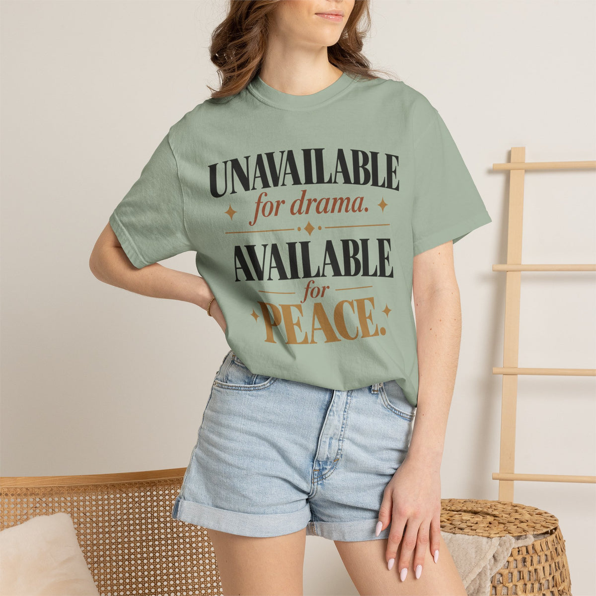 Unavailable for drama.  Available for peace T-shirt