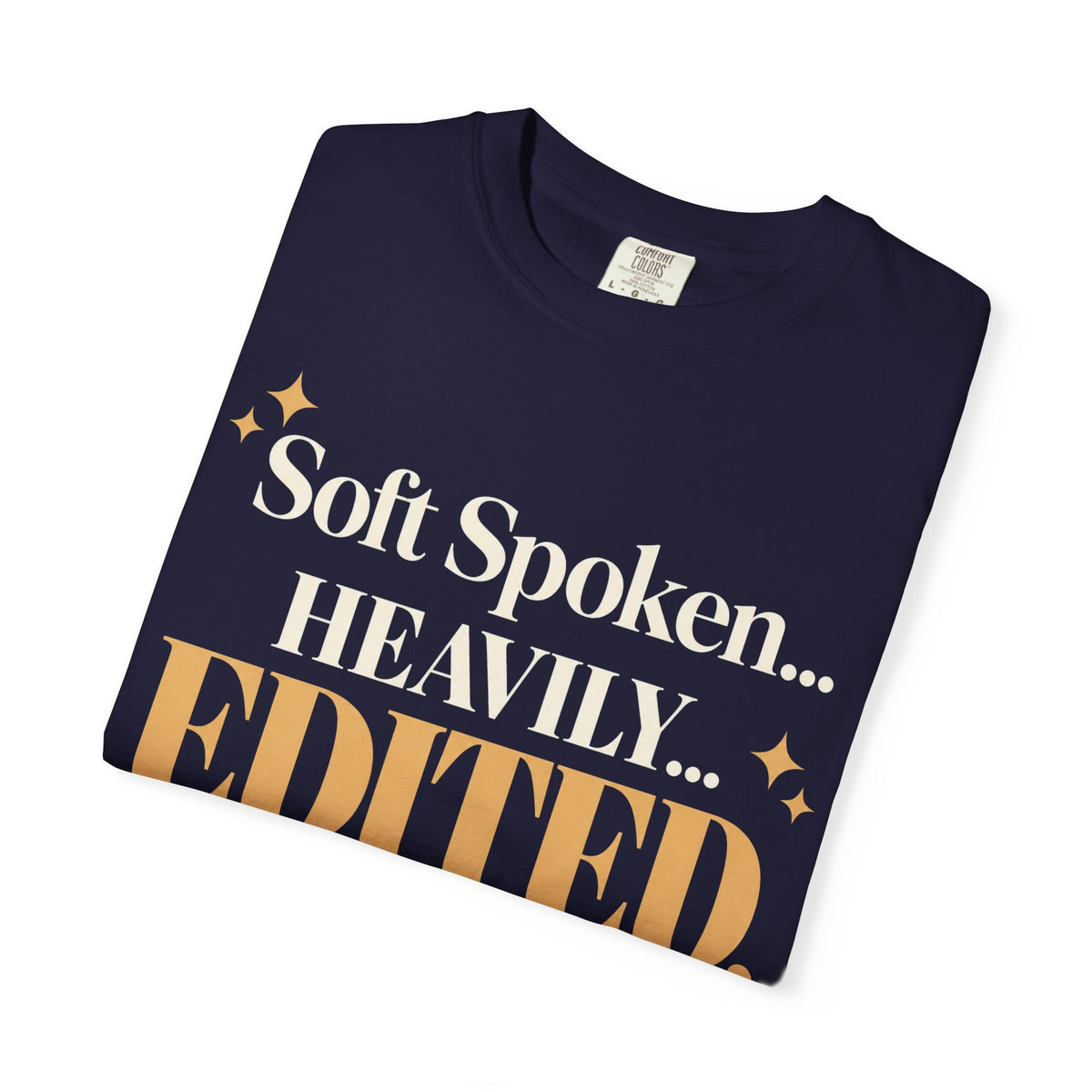 Soft spoken.  Heavily edited T-shirt