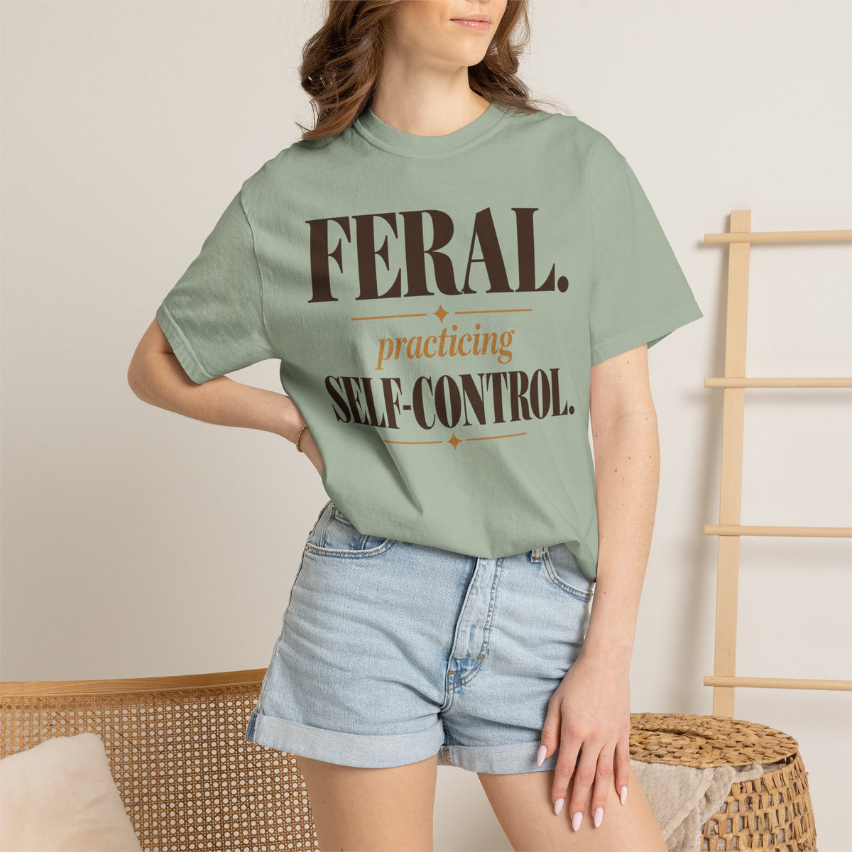 Feral. Practicing self-control T-shirt