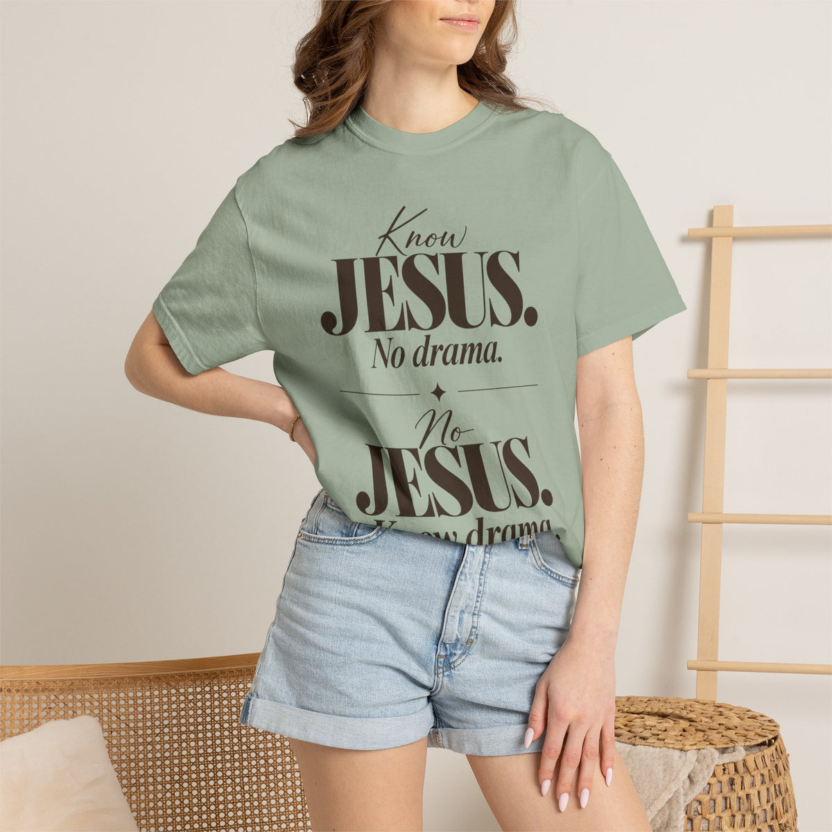 Know Jesus.  No drama.  No Jesus.  Know drama T-Shirt