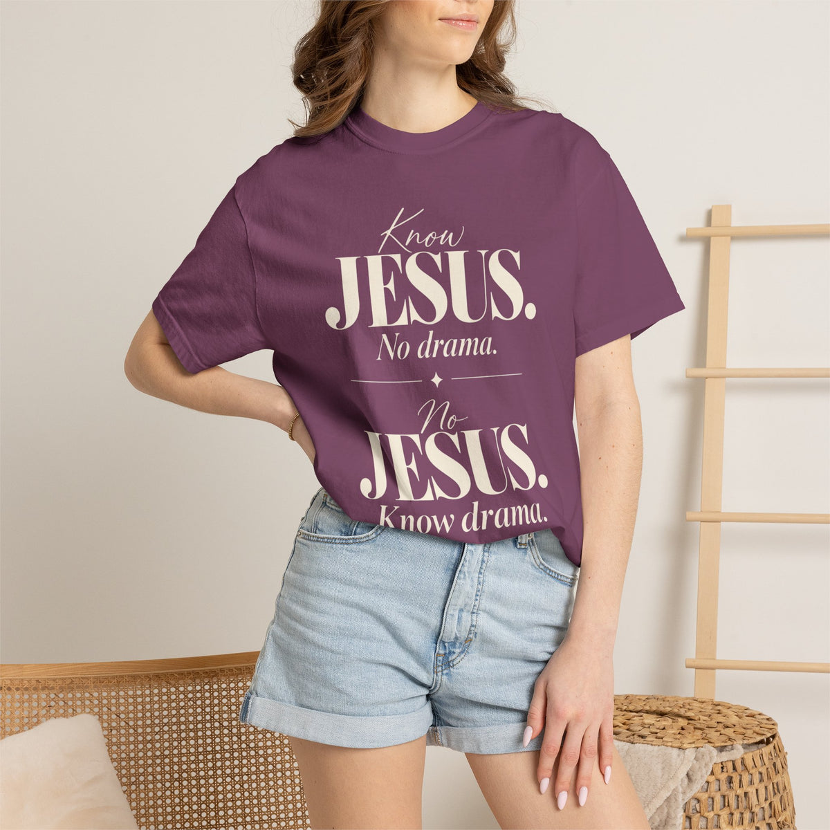 Know Jesus.  No drama.  No Jesus.  Know drama T-Shirt