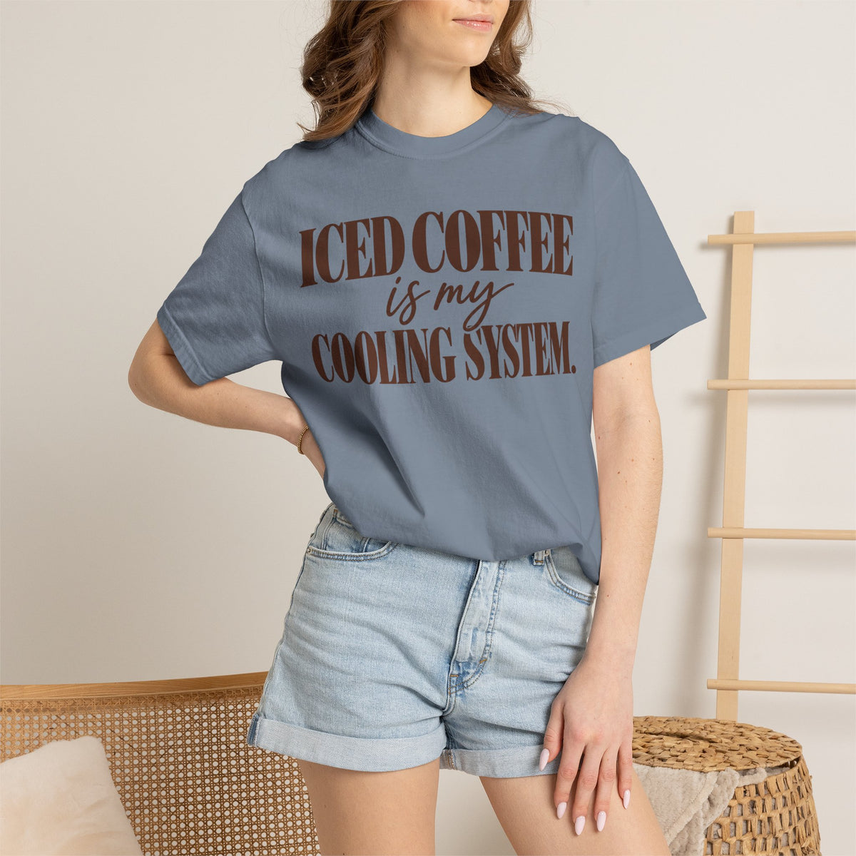 Iced coffee is my cooling system. T-shirt