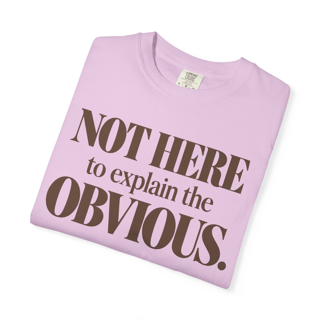 Not here to explain the obvious. T-shirt