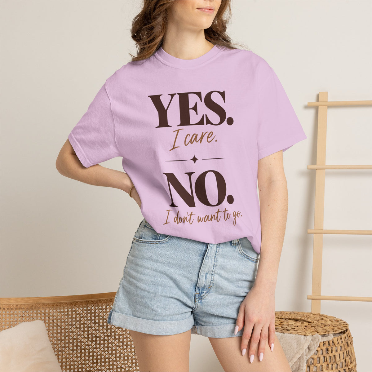 Yes I care.  No I don't want to go. T-shirt