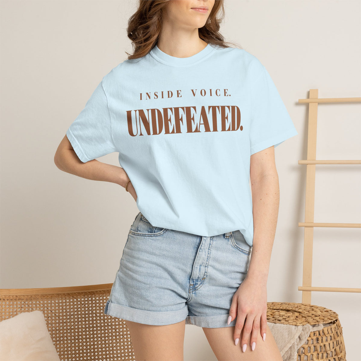 Inside voice. Undefeated T-shirt