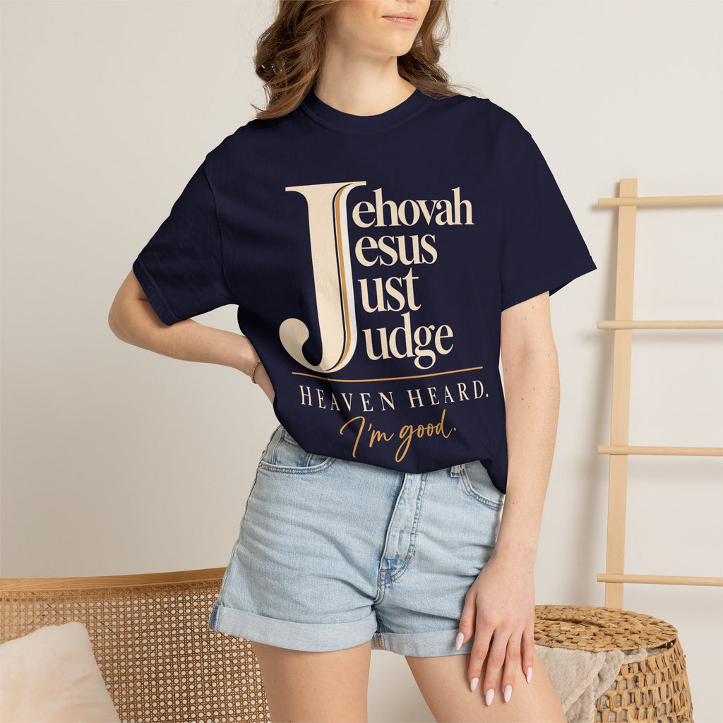 Jehovah Jesus Just Judge t-shirt