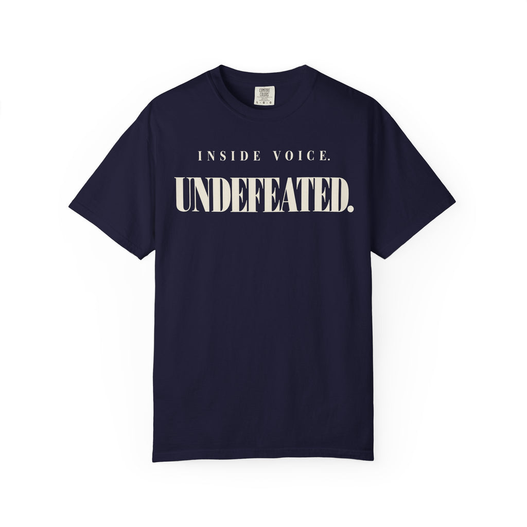 Inside voice. Undefeated T-shirt
