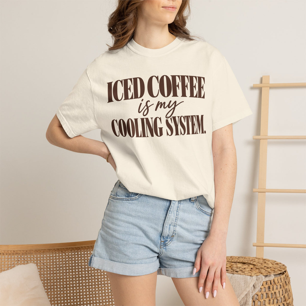 Iced coffee is my cooling system. T-shirt