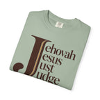 Jehovah Jesus Just Judge t-shirt